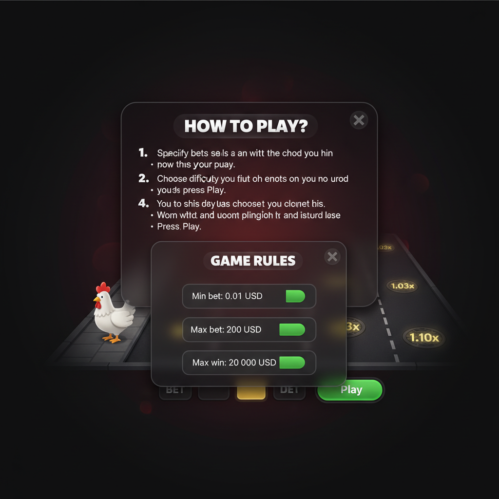 Chicken Road 2 finestra How to play con istruzioni di gioco e regole scommesse