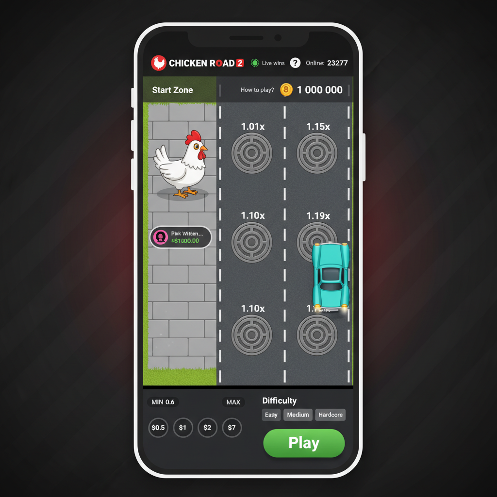 Chicken Road 2 - schermata principale di gioco su smartphone